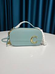 CHLOE C MINI VANITY BAG LIGHT BLUE S225 SIZE 19 CM - 1