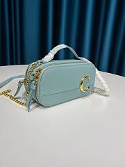 CHLOE C MINI VANITY BAG LIGHT BLUE S225 SIZE 19 CM - 6