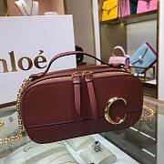 CHLOE C MINI VANITY BAG WINE RED S225 SIZE 19 CM - 6