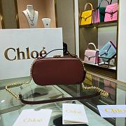 CHLOE C MINI VANITY BAG WINE RED S225 SIZE 19 CM - 5
