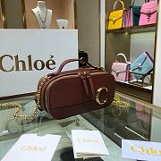 CHLOE C MINI VANITY BAG WINE RED S225 SIZE 19 CM - 4