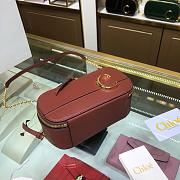 CHLOE C MINI VANITY BAG WINE RED S225 SIZE 19 CM - 2