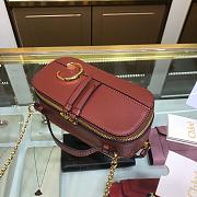 CHLOE C MINI VANITY BAG WINE RED S225 SIZE 19 CM - 3