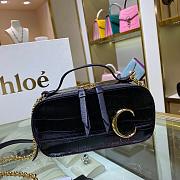  CHLOE C MINI VANITY BAG IN CROCODILE EMBOSSED BLACK S225 SIZE 19 CM - 2