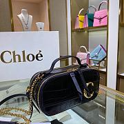  CHLOE C MINI VANITY BAG IN CROCODILE EMBOSSED BLACK S225 SIZE 19 CM - 3