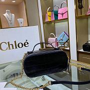 CHLOE C MINI VANITY BAG IN CROCODILE EMBOSSED BLACK S225 SIZE 19 CM - 4
