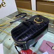  CHLOE C MINI VANITY BAG IN CROCODILE EMBOSSED BLACK S225 SIZE 19 CM - 5