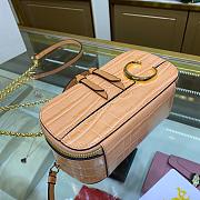 CHLOE C MINI VANITY BAG IN CROCODILE EMBOSSED PEACH S225 SIZE 19 CM - 4