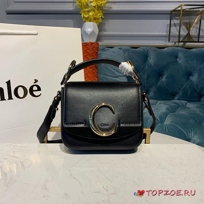 CHLOE MINI C BAG BLACK S193 SIZE 16.5 CM - 1