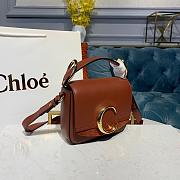 CHLOE MINI C BAG BROWN S193 SIZE 16.5 CM - 5