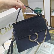 CHLOE FAYE SMALL TOP HANDLE BAG BLACK SIZE 26 CM - 1