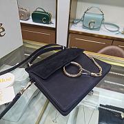 CHLOE FAYE SMALL TOP HANDLE BAG BLACK SIZE 26 CM - 5