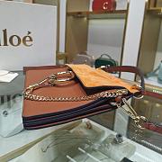 CHLOE FAYE SMALL TOP HANDLE BAG BROWN SIZE 26 CM - 6