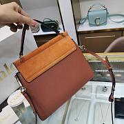 CHLOE FAYE SMALL TOP HANDLE BAG BROWN SIZE 26 CM - 4