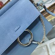 CHLOE FAYE SMALL TOP HANDLE BAG LIGHT BLUE SIZE 26 CM - 3
