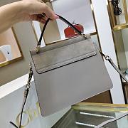 CHLOE FAYE SMALL TOP HANDLE BAG GRAY SIZE 26 CM - 4