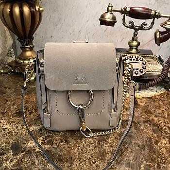  CHLOE MINI FAYE BACKPACK GRAY S232 SIZE 16.5 CM