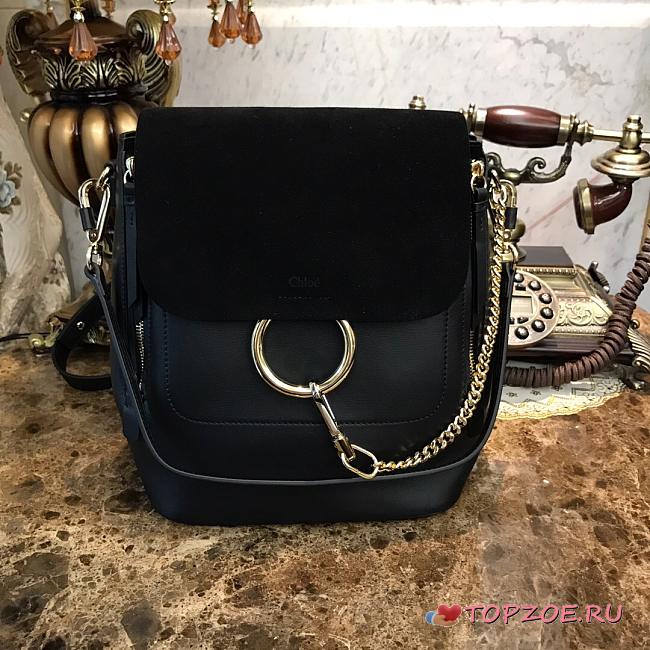 CHLOE FAYE BACKPACK BLACK S1192 SIZE 21.5 CM - 1