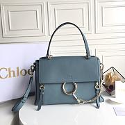 CHLOE FAYE DAY BAG LIGHT BLUE S322 SIZE 28 CM - 1