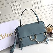CHLOE FAYE DAY BAG LIGHT BLUE S322 SIZE 28 CM - 6