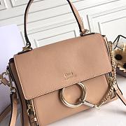 CHLOE FAYE DAY BAG PINK BEIGE S322 SIZE 28 CM - 2