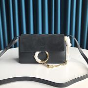 CHLOE FAYE SMALL SHOULDER BAG BLACK S127 SIZE 24 CM - 1