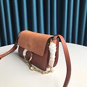 CHLOE FAYE SMALL SHOULDER BAG BROWN S127 SIZE 24 CM - 4