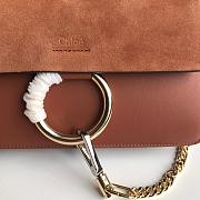 CHLOE FAYE SMALL SHOULDER BAG BROWN S127 SIZE 24 CM - 2