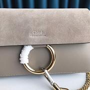 CHLOE FAYE SMALL SHOULDER BAG GRAY S127 SIZE 24 CM - 4