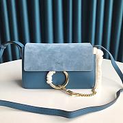 CHLOE FAYE SMALL SHOULDER BAG LIGHT BLUE S127 SIZE 24 CM - 1