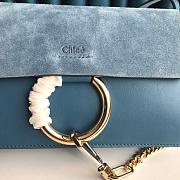 CHLOE FAYE SMALL SHOULDER BAG LIGHT BLUE S127 SIZE 24 CM - 3