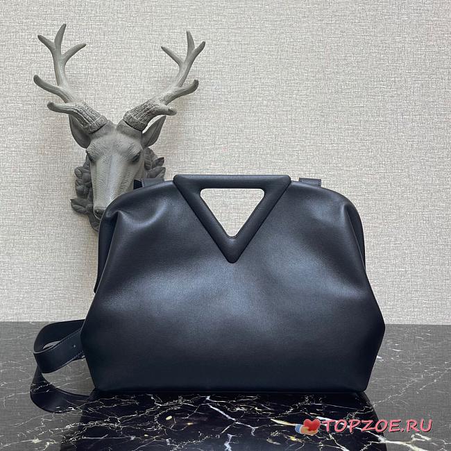 BOTTEGA VENETA POINT BAG BLACK 652446 SIZE 35 CM - 1