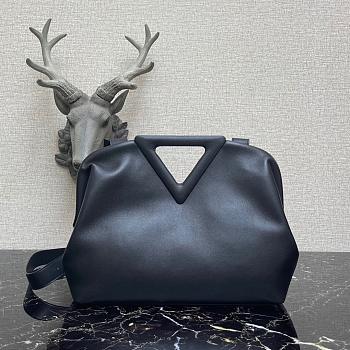 BOTTEGA VENETA POINT BAG BLACK 652446 SIZE 35 CM