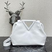 BOTTEGA VENETA POINT BAG WHITE 652446 SIZE 35 CM - 1