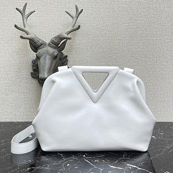 BOTTEGA VENETA POINT BAG WHITE 652446 SIZE 35 CM