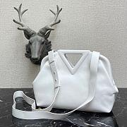BOTTEGA VENETA POINT BAG WHITE 652446 SIZE 35 CM - 6