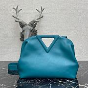 BOTTEGA VENETA POINT BAG PRUSSIAN BLUE 652446 SIZE 35 CM - 1