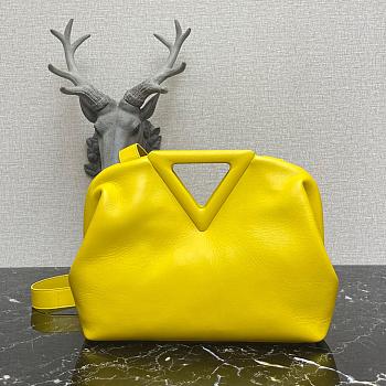 BOTTEGA VENETA POINT BAG YELLOW 652446 SIZE 35 CM