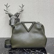BOTTEGA VENETA POINT BAG ARMY GREEN 652446 SIZE 35 CM - 1