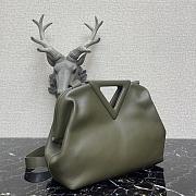 BOTTEGA VENETA POINT BAG ARMY GREEN 652446 SIZE 35 CM - 5
