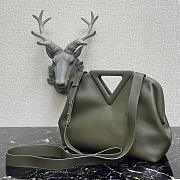 BOTTEGA VENETA POINT BAG ARMY GREEN 652446 SIZE 35 CM - 3