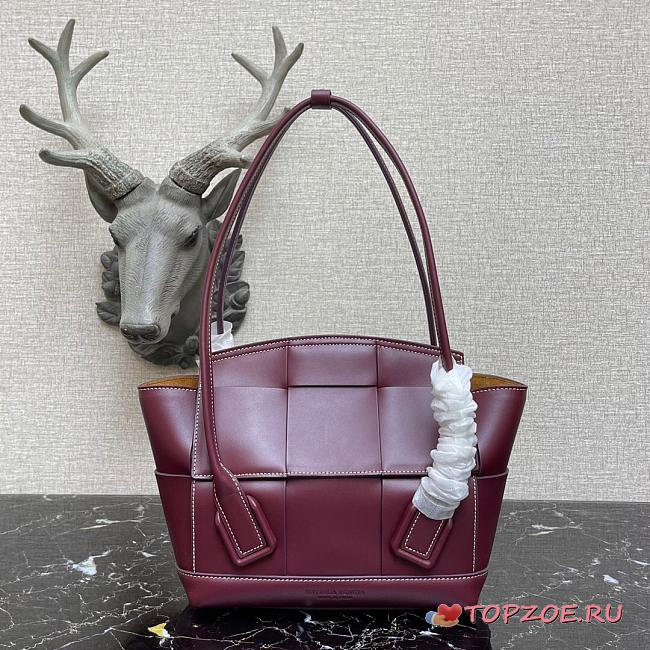 BOTTEGA VENETA ARCO BORDEAUX 666874 SIZE 33 CM - 1