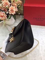 VALENTINO SMALL GLAM ROCK BAG BLACK SIZE 21 CM - 4