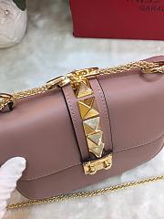 VALENTINO SMALL GLAM ROCK BAG MAUVE SIZE 21 CM - 6