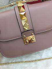 VALENTINO SMALL GLAM ROCK BAG MAUVE SIZE 21 CM - 5