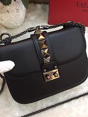 VALENTINO SMALL GLAM ROCK BAG FULL BLACK SIZE 21 CM - 3