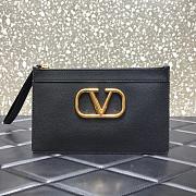 VALENTINO V LOGO POUCH BLACK SIZE 25 CM - 1