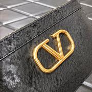VALENTINO V LOGO POUCH BLACK SIZE 25 CM - 2