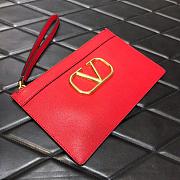  VALENTINO V LOGO POUCH RED SIZE 25 CM - 5