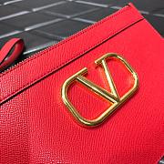  VALENTINO V LOGO POUCH RED SIZE 25 CM - 3